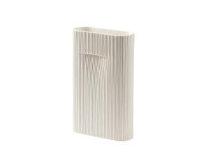 Ridge Vase H35, off-white