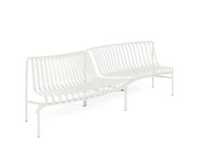 Palissade Park Dining Bench In/Out set of 2, cream white