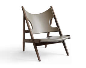 Knitting Lounge Chair Leather, dark oak/Dakar 0311