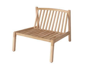 Patio Outdoor Sofa Back Module, untreated solid teak