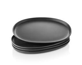 Nordic Kitchen Oval Plate 32 cm, set of 4, black