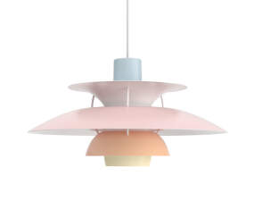 PH 5 Pendant Lamp, pastels blue rose peach