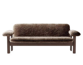 Brasilia Sofa, Sheepskin sahara/dark stained oak