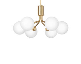 Apiales 6 Pendant, brushed brass/opal