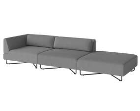 Orlando O2 Garden Sofa 3-seater w. open end right, dark grey