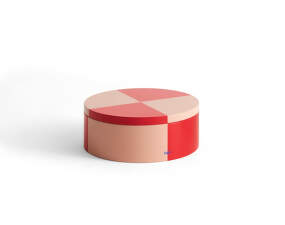 Tin Container Round, red and soft pink