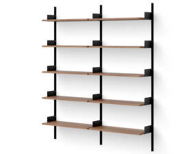 Library Shelf 1900, walnut/black