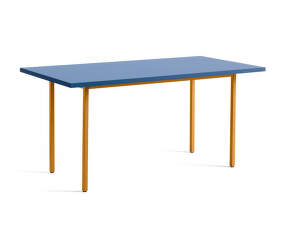 Two-Colour Dining Table 160 cm, ochre/blue