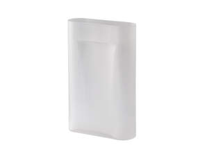 Ridge Vase H48, white frosted glass