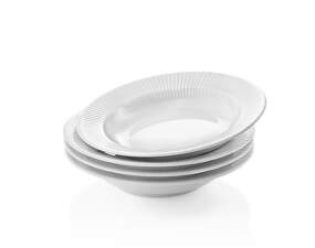 Legio Nova Deep Plate 22 cm, set of 4, white