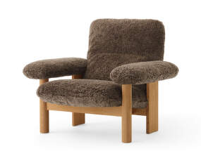 Brasilia Lounge Chair, Sheepskin root/natural oak