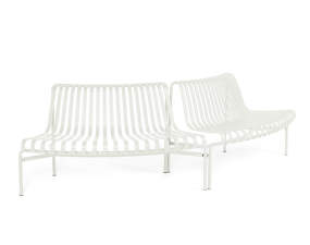 Palissade Park Dining Bench Out/Out set of 2, cream white