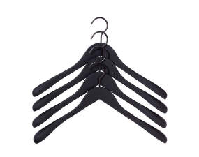 Soft Coat Hanger Wide, Set of 4, black