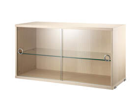 Display Cabinet with Sliding Doors, ash