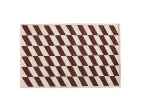 Shift Kelim Rug 140x200, burgundy