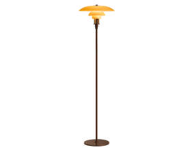 PH 3½-2½ Floor Lamp, aged brass/yellow glass