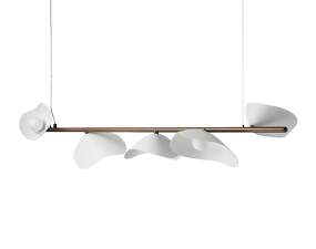 Florii 5 Linear Pendant, dark bronze/white