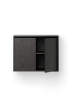 Wall Shelf 1900 Cabinet Tall w. Doors, black ash/black