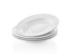 Legio Nova Deep oval plate 25 cm, set of 4, white