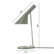 AJ Table Lamp, pale petroleum