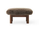 Brasilia Ottoman, Sheepskin root/dark stained oak