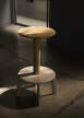 Massif Counter Stool AV39, oak/grey beige