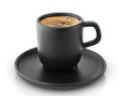 Nordic Kitchen Espresso Cup with Saucer, set of 4, black