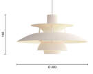 PH 5 Mini Pendant Lamp, monochrome pale blush