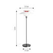 PH 80 Floor Lamp, opal white/chrome plated