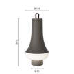 Tomoshi Portable Lamp, dark brown