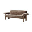 Brasilia Sofa, Sheepskin sahara/walnut