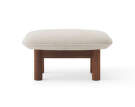 Brasilia Ottoman, Moss 0011/walnut