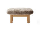 Brasilia Ottoman, Sheepskin sahara/natural oak