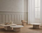 Eida Coffee Table, sand travertine