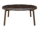 Mix Coffee Table Ø94, dark oiled oak/brown marble