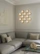 Liila 12 Wall/Ceiling Light, nordic gold/opal