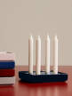 Mattone Candleholder Large, dark blue-1