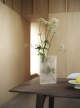 Ridge Vase H35, white frosted glass