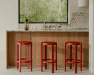 Doon Bar Stool 65 cm, tomato red