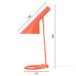 AJ Table Lamp, electric orange