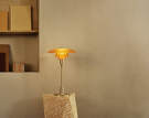 PH 3/2 Table Lamp, aged brass/yellow glass