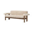 Brasilia Sofa, Sheepskin nature/walnut