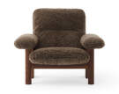 Brasilia Lounge Chair, Sheepskin root/dark stained oak