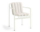 Palissade Dining Armchair Soft Quilted Cushion, cream white