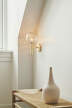 Miira Wall Lamp, brass/optic clear