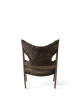 Knitting Lounge Chair Sheepskin, dark oak/root