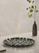 Plait Platter, emerald green