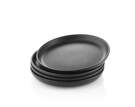 Nordic Kitchen Plate 21 cm, set of 4, black