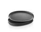 Nordic Kitchen Oval Plate 26 cm, set of 4, black