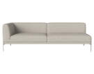 Caisa 3-Seater open left, brushed steel/Nantes sand